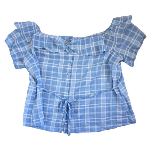 Gingham Plaid Checkered Ruffle 